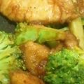 白玉大福's cooksnap of when they made ブロッコリーと鳥肉の辛し炒め.