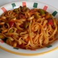 はやたろう's cooksnap of when they made 真っ赤なナポリタンうどん.