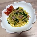 KIKISUKE's cooksnap of when they made 簡単☆水菜とツナのパスタ＊特製ソース.