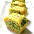jenis's cooksnap of when they made 鮭フレーク＆三つ葉＆ごまの卵焼き.