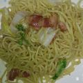 どれみ117's cooksnap of when they made 白菜とベーコンの塩焼きそば♪.