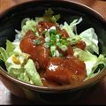 hjoar's cooksnap of when they made サラダ仕立てのサーモン漬け丼.
