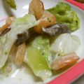 がんちゃんのお家's cooksnap of when they made ✿白菜とブロッコリーと海老のミルク煮✿.