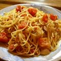 noritakei's cooksnap of when they made トマトとツナの和風パスタ.