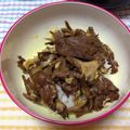 1988．ゆり's cooksnap of when they made 簡単！美味しい！牛肉と舞茸の旨煮丼！.