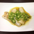 ケロリーにゅ's cooksnap of when they made 太刀魚のソテー　おくらカレーソース.