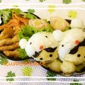 kumoakane's cooksnap of when they made キャラ弁☆シロクマ被った女の子.