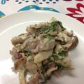 つち子's cooksnap of when they made ヘルシー！キノコと豚しゃぶの香り胡麻和え.
