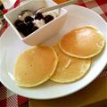 ほわいとりぼん's cooksnap of when they made cafeに負けない！！話題のパンケーキ☆.