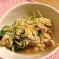 それいゆ★'s cooksnap of when they made 食感がおいしい！春菊とえのきの卵とじ.