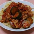 はぐくみ王子's cooksnap of when they made 夏野菜を使って♪茄子と豚肉のトマトパスタ.