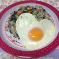 JILLの赤メガネ's cooksnap of when they made ほうれん草のチャーハン　カフェ風.