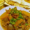 kira001's cooksnap of when they made 牛肉とこんにゃくの味噌にんにく煮こみ.