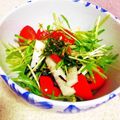 momojueves's cooksnap of when they made 塩昆布入り長芋と大根と空心菜のサラダ.