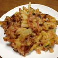 YUKIKI☆'s cooksnap of when they made かぼちゃと玉ねぎとハムのかきあげ丼.