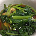 ちょこりゅう's cooksnap of when they made めんつゆで！こまつなと油揚げの煮浸し.