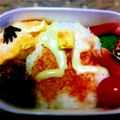 takesanmm's cooksnap of when they made 仮面ライダーウィザード★簡単キャラ弁.
