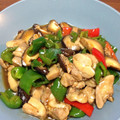 caabii's cooksnap of when they made 鶏と椎茸の中華炒め.