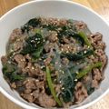 お豆天使's cooksnap of when they made ほうれん草とひき肉の春雨ど～ん♪.