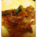 Oyakmam's cooksnap of when they made 素揚げかぼちゃ×ベーコン めんつゆ炒め.