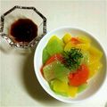 crystaI's cooksnap of when they made 刺身こんにゃく☆バルサミコ酢じょうゆ☆.