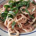 ゆんぶち's cooksnap of when they made 梅マヨパスタ.