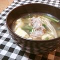 narimimama's cooksnap of when they made 豚・ニラ・えのきのシャキシャキ中華スープ.