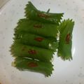 白いぐれーぷ's cooksnap of when they made コチュジャン入りおから餅の大葉包み.