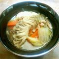 亜久里's cooksnap of when they made 冷蔵庫の残りもので生姜香るあんかけうどん.