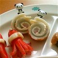 やまのさめ's cooksnap of when they made お弁当キャラ弁大葉ハムかにかまちくわ巻き.