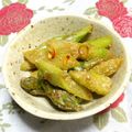 シャンプーハット's cooksnap of when they made アスパラガスのピリ辛胡麻和え.