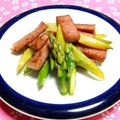 シャンプーハット's cooksnap of when they made 簡単☆スパムとアスパラガス炒め.