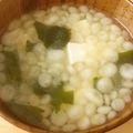 つきうき's cooksnap of when they made お味噌汁に☆あげ玉トッピング.
