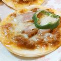 よっこんこん♪'s cooksnap of when they made ②餃子ピザ”ミートソース♪リメイク(＾＾.