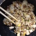 とりべん's cooksnap of when they made 鶏肉いり納豆チャーハン.