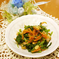 るるおか's cooksnap of when they made 春菊とキムチ、松の実の和え物.