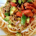＊まきまな＊'s cooksnap of when they made トマトとアボカドでこくうま冷製パスタ☆.