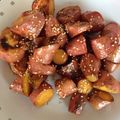 naminamida's cooksnap of when they made 揚げないヘルシー 大学芋.