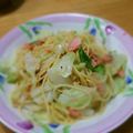 すうぃーと♡'s cooksnap of when they made メッチャ簡単シャケとキャベツのパスタ.