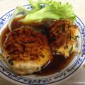 猫と杏仁豆腐's cooksnap of when they made 大葉入り★和風あんかけ★つくねバーグ.