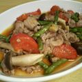 ぴーの助's cooksnap of when they made 牛肉とプチトマトのアプリコットジャム炒め.