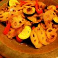 おさむーちょ's cooksnap of when they made 蓮根のズッキーニとパプリカのポン酢炒め♪.