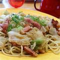 SEKOTAN's cooksnap of when they made 簡単ヘルシー★きゃべつとベーコンの焼そば.