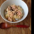 納豆ご飯おかわり's cooksnap of when they made なめこ・モッツァ・鮭フレの卵あんかけ丼.