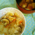こはるぴこり's cooksnap of when they made 白だし＆だしつゆで！！簡単松茸ご飯♬.