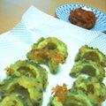 かざぴー's cooksnap of when they made ゴーヤの天ぷら：野菜味噌添え.