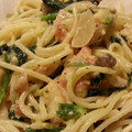 にゃん２号's cooksnap of when they made 新巻鮭と冷凍ほうれん草のクリームパスタ.