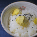 mielle's cooksnap of when they made ぼのつま家の栗ご飯.