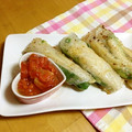komutatata's cooksnap of when they made 揚げ春巻きのトマト味噌添え.