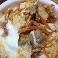 むむに's cooksnap of when they made 豚肉の卵とじ ～人参・豆腐入り～.
